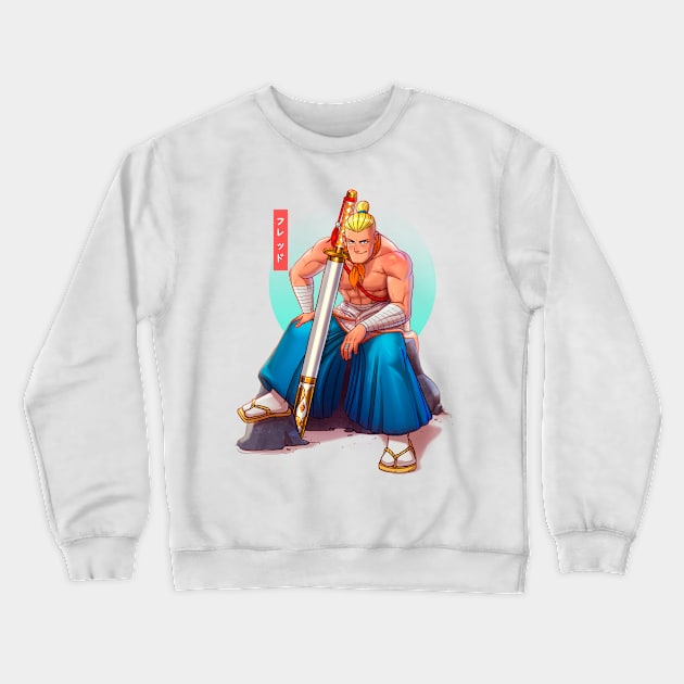 Samurai Fred Crewneck Sweatshirt by BrunoMota